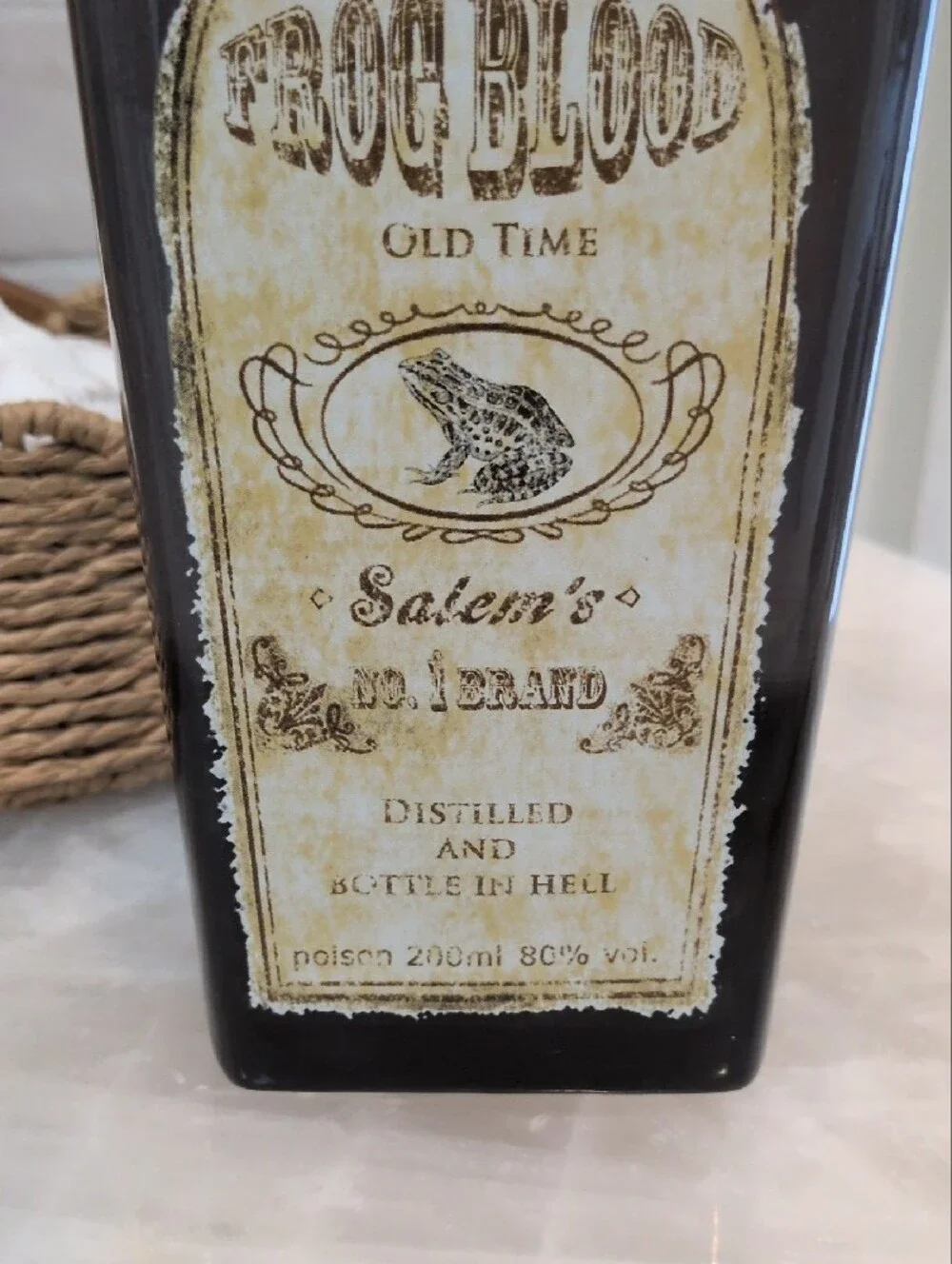 Old Time Decorative Bottle - Black
